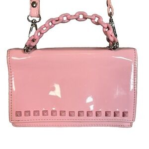 Steve Madden Flinn‎ Pink Crossbody Bag Handbag Rubber Chain Spikes Y2K VTG